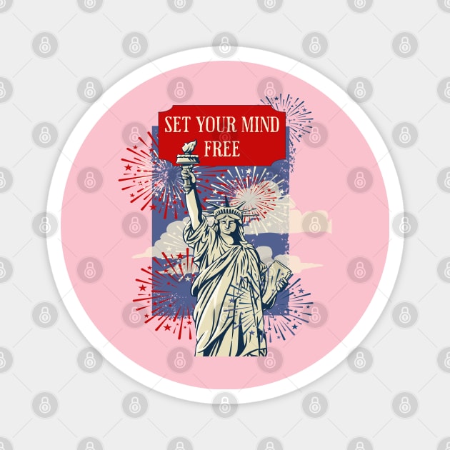 Set Your Mind Free Magnet by Pixels, Prints & Patterns